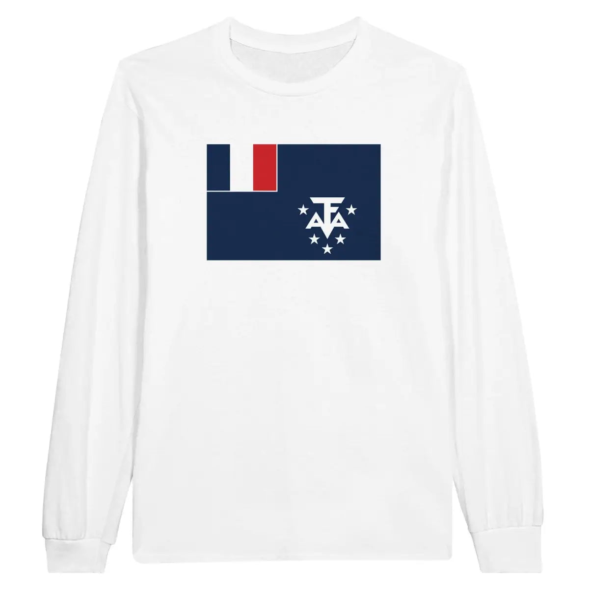 T-shirt à manches longues Drapeau de l'Antarctique française - Pixelforma 