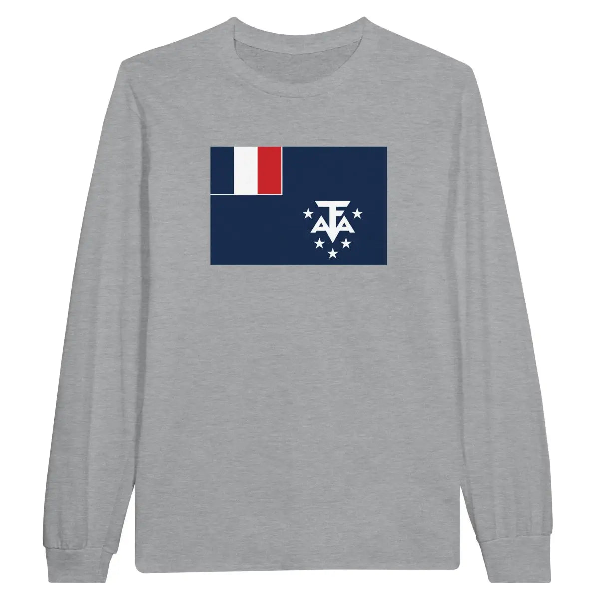 T-shirt à manches longues Drapeau de l'Antarctique française - Pixelforma 