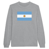 T-shirt à manches longues Drapeau de l'Argentine - Pixelforma 