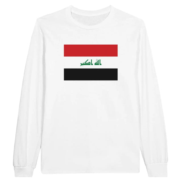 T-shirt à manches longues Drapeau de l'Irak - Pixelforma 