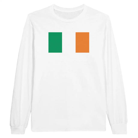 T-shirt à manches longues Drapeau de l'Irlande - Pixelforma 