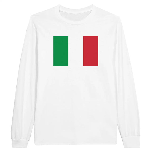 T-shirt à manches longues Drapeau de l'Italie - Pixelforma 