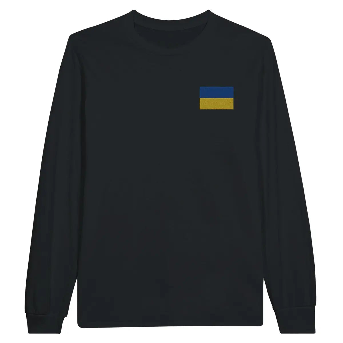 T-shirt à manches longues Drapeau de l'Ukraine en broderie - Pixelforma 