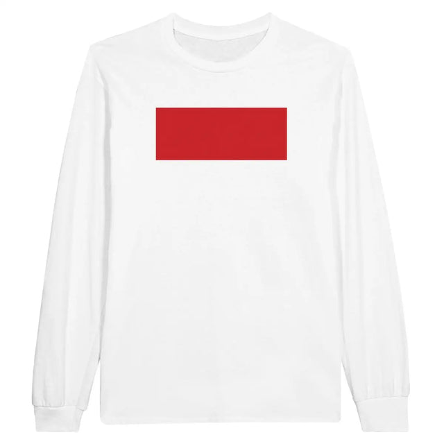 T-shirt à manches longues Drapeau de Monaco - Pixelforma 