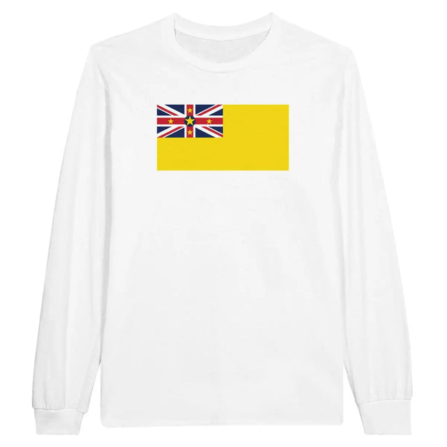 T-shirt à manches longues Drapeau de Niue - Pixelforma 