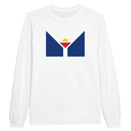 T-shirt à manches longues Drapeau de Saint-Martin antilles française - Pixelforma 