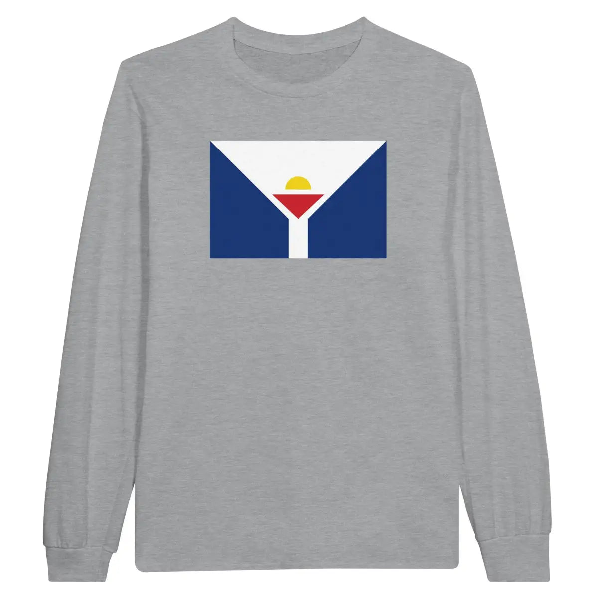 T-shirt à manches longues Drapeau de Saint-Martin antilles française - Pixelforma 