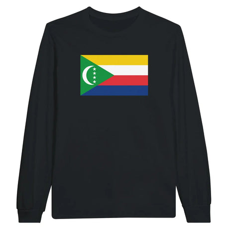 T-shirt à manches longues drapeau des comores - pixelformaflag