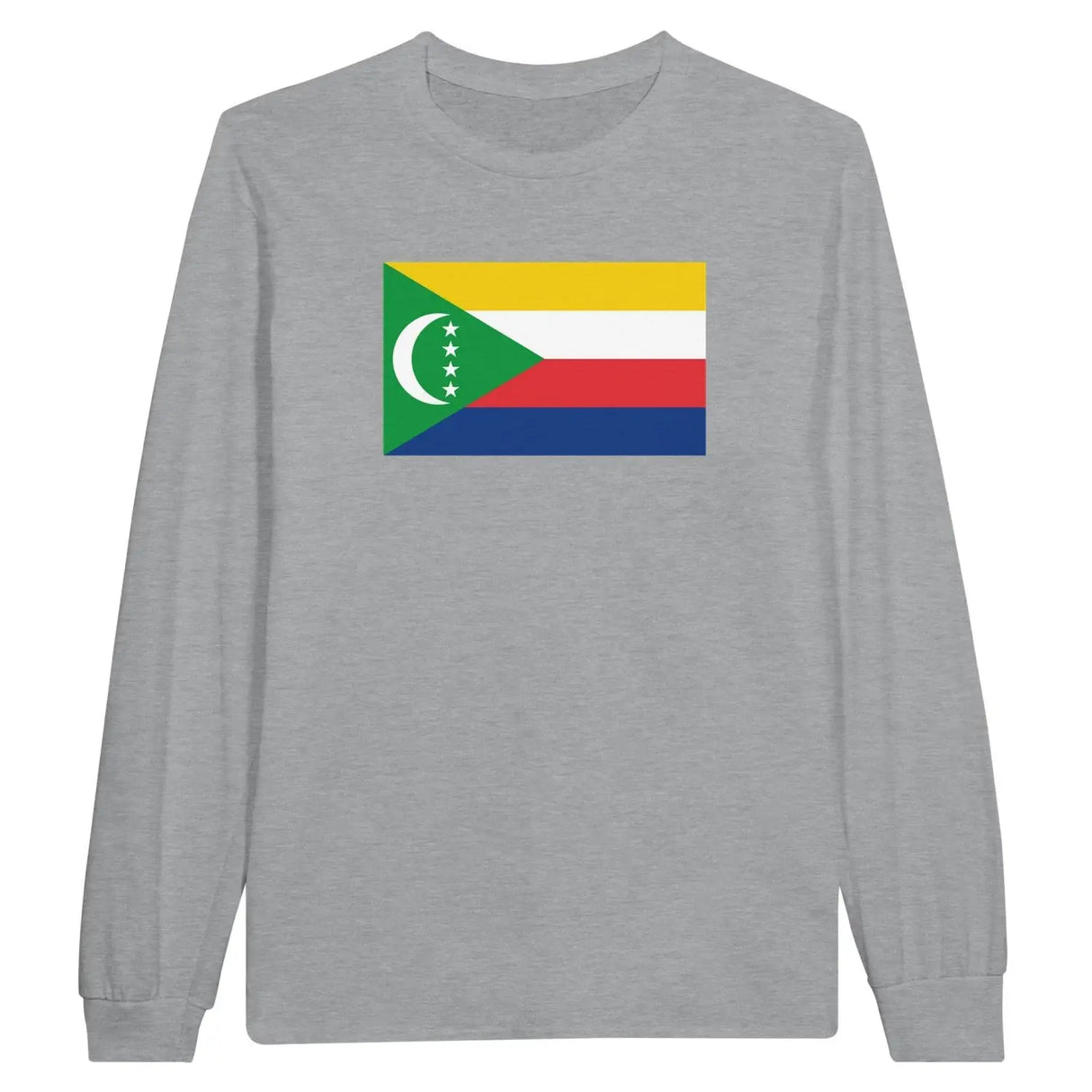 T-shirt à manches longues drapeau des comores - pixelformaflag