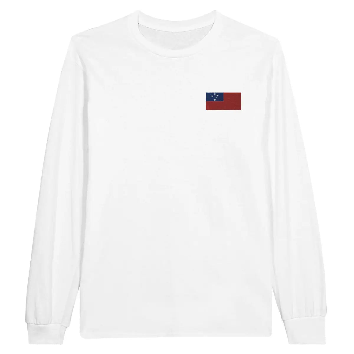 T-shirt à manches longues Drapeau des Samoa en broderie - Pixelforma 