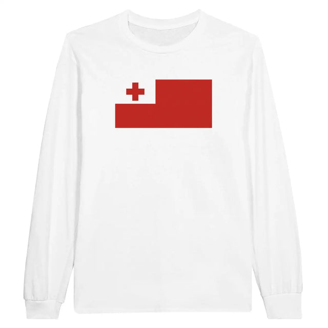 T-shirt à manches longues Drapeau des Tonga - Pixelforma 