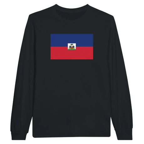 T-shirt à manches longues Drapeau d'Haïti - Pixelforma 