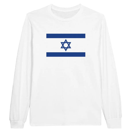 T-shirt à manches longues Drapeau d'Israël - Pixelforma 