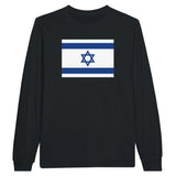 T-shirt à manches longues drapeau d’israël en broderie - pixelforma