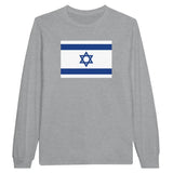 T-shirt à manches longues Drapeau d'Israël - Pixelforma 