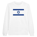 T-shirt à manches longues drapeau d’israël - pixelforma