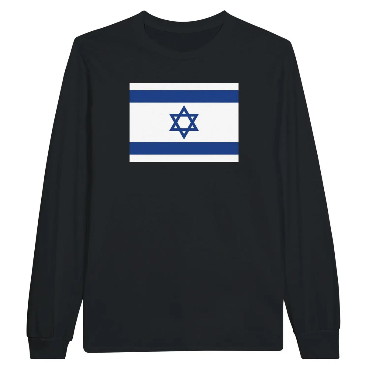 T-shirt à manches longues drapeau d’israël - pixelforma