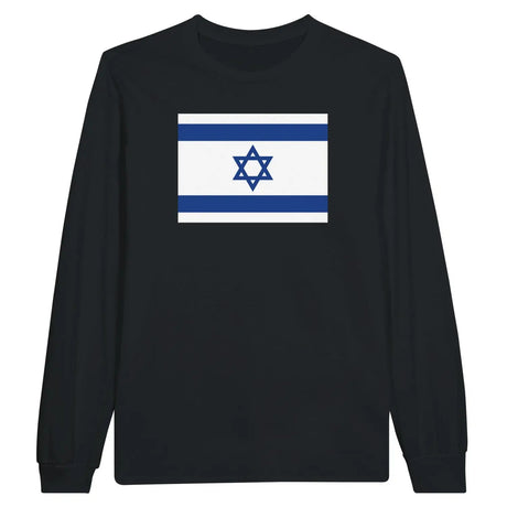 T-shirt à manches longues drapeau d’israël - pixelforma