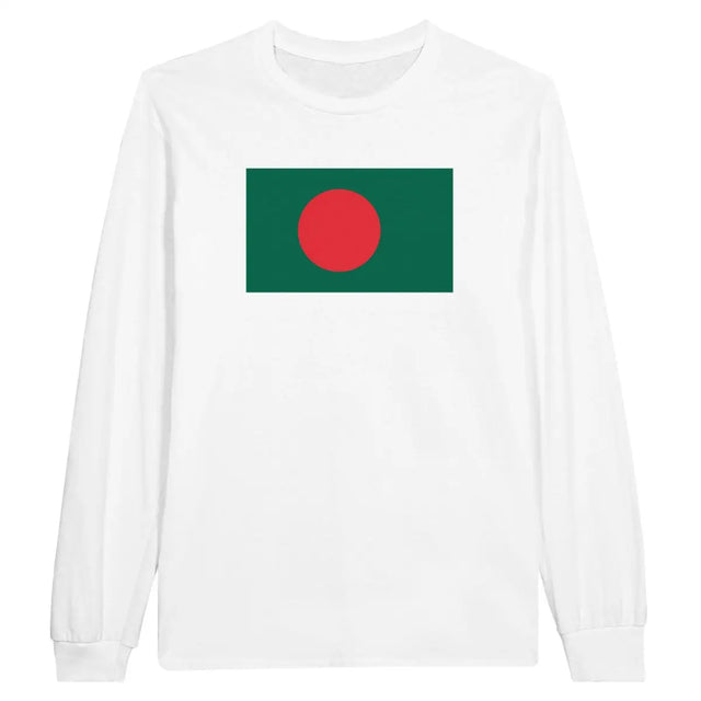 T-shirt à manches longues Drapeau du Bangladesh - Pixelforma 