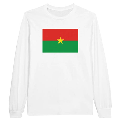 T-shirt à manches longues Drapeau du Burkina Faso - Pixelforma 