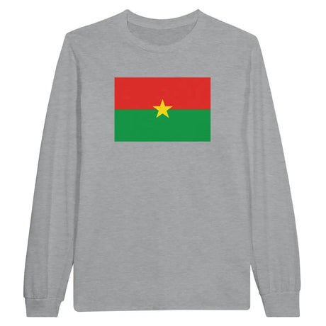 T-shirt à manches longues Drapeau du Burkina Faso - Pixelforma 