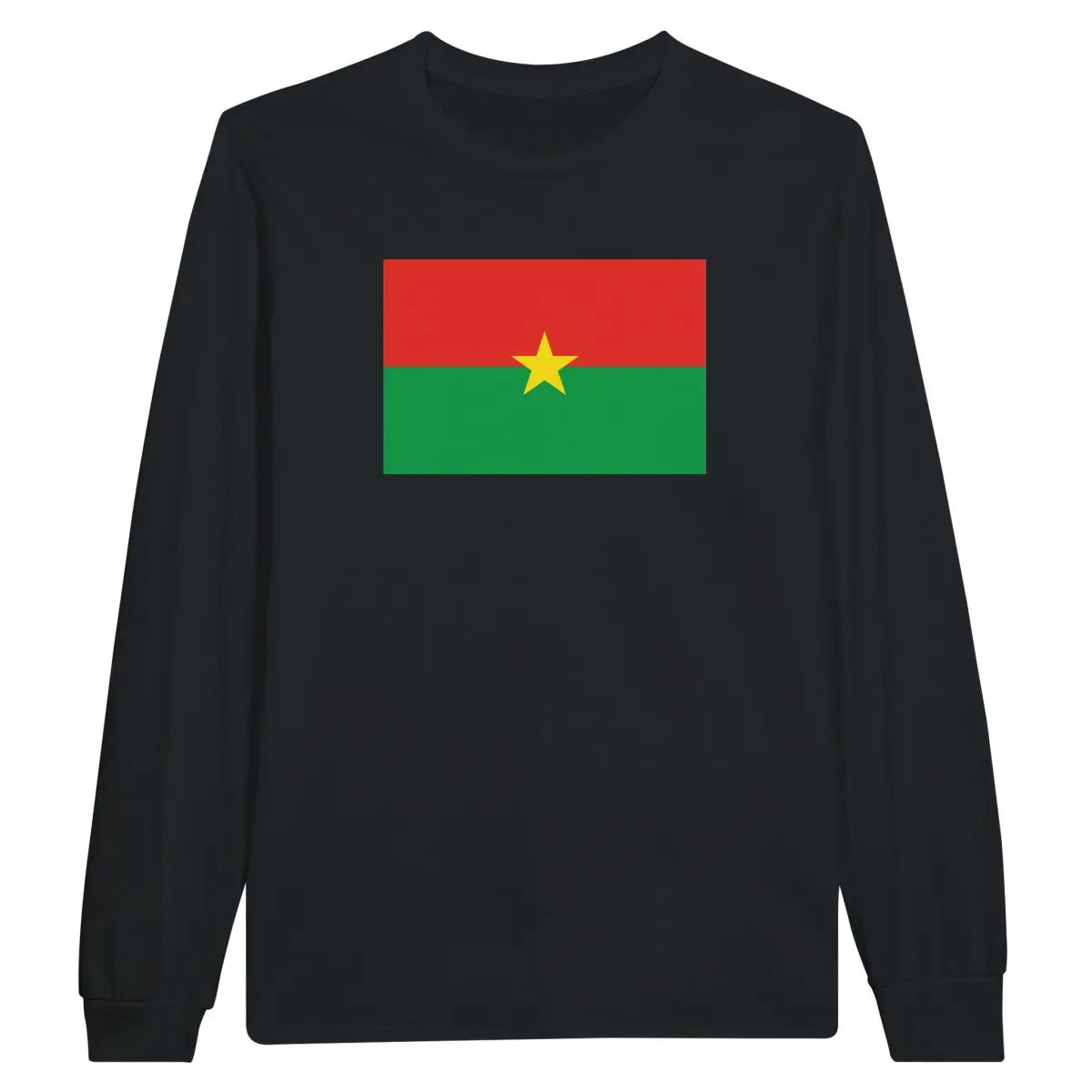 T-shirt à manches longues Drapeau du Burkina Faso - Pixelforma 