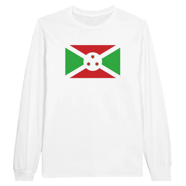 T-shirt à manches longues Drapeau du Burundi - Pixelforma 