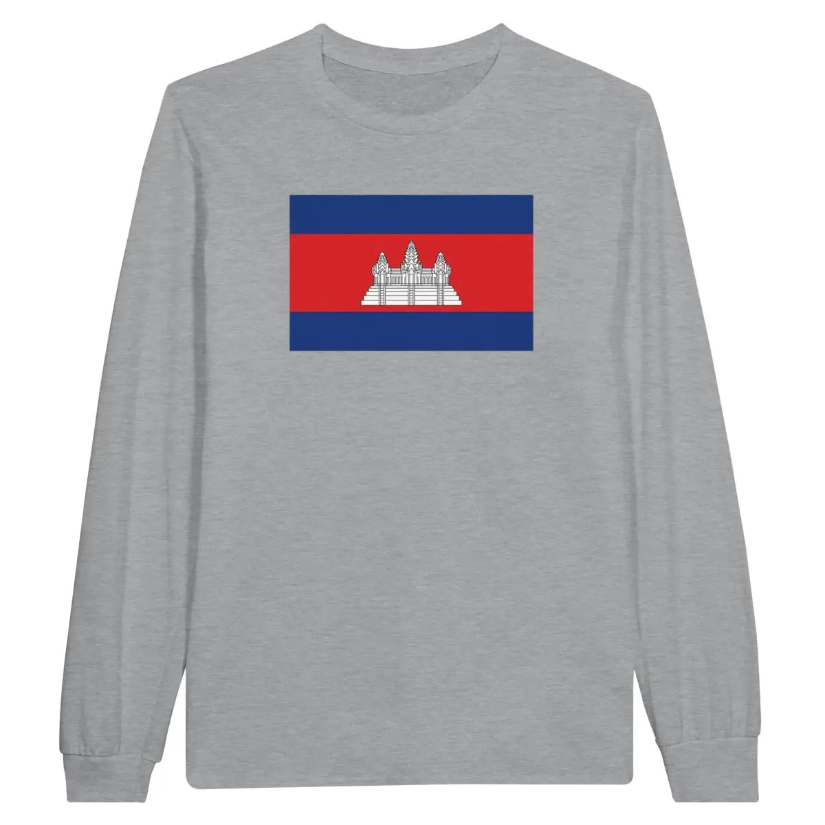 T-shirt à manches longues Drapeau du Cambodge - Pixelforma 