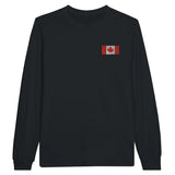 T-shirt à manches longues Drapeau du Canada en broderie - Pixelforma 