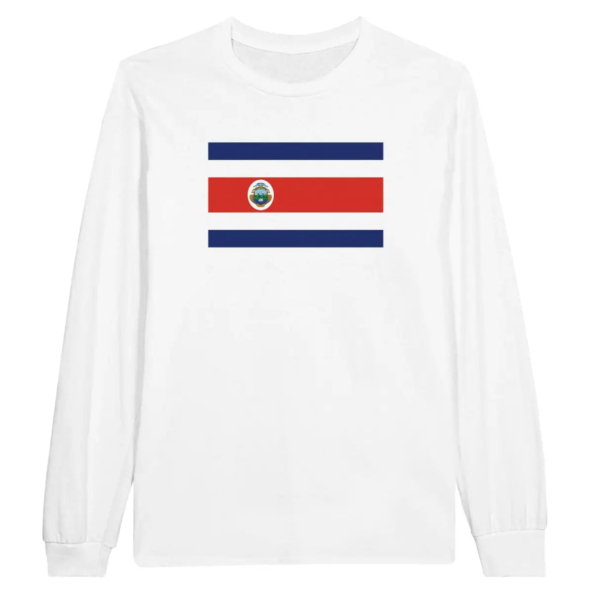 T-shirt à manches longues Drapeau du Costa Rica - Pixelforma 