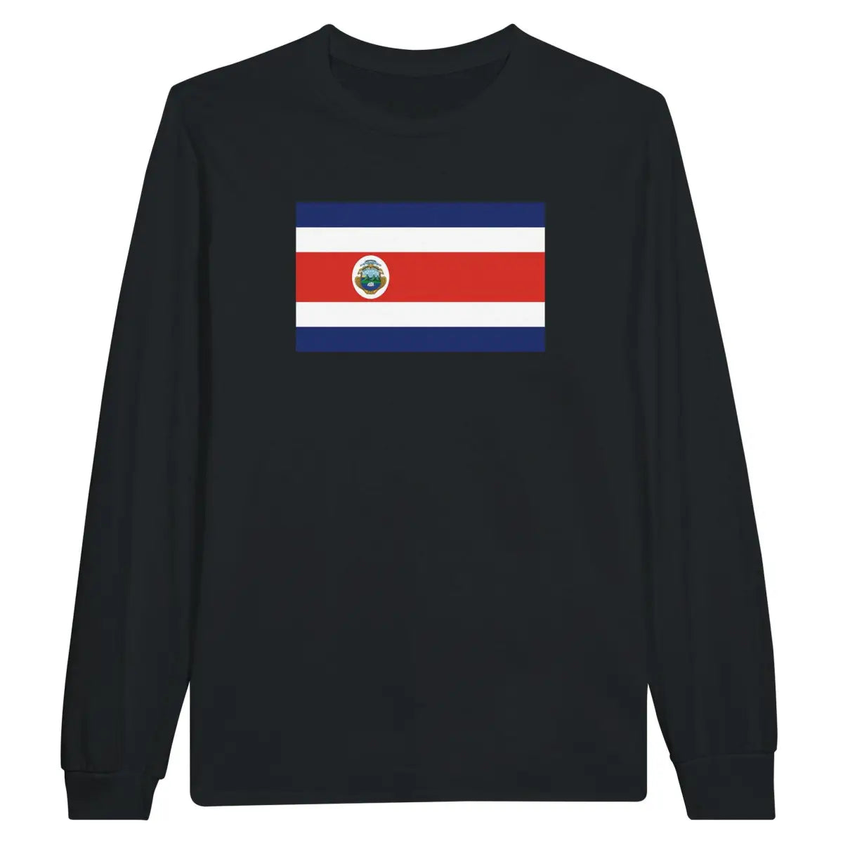 T-shirt à manches longues Drapeau du Costa Rica - Pixelforma 