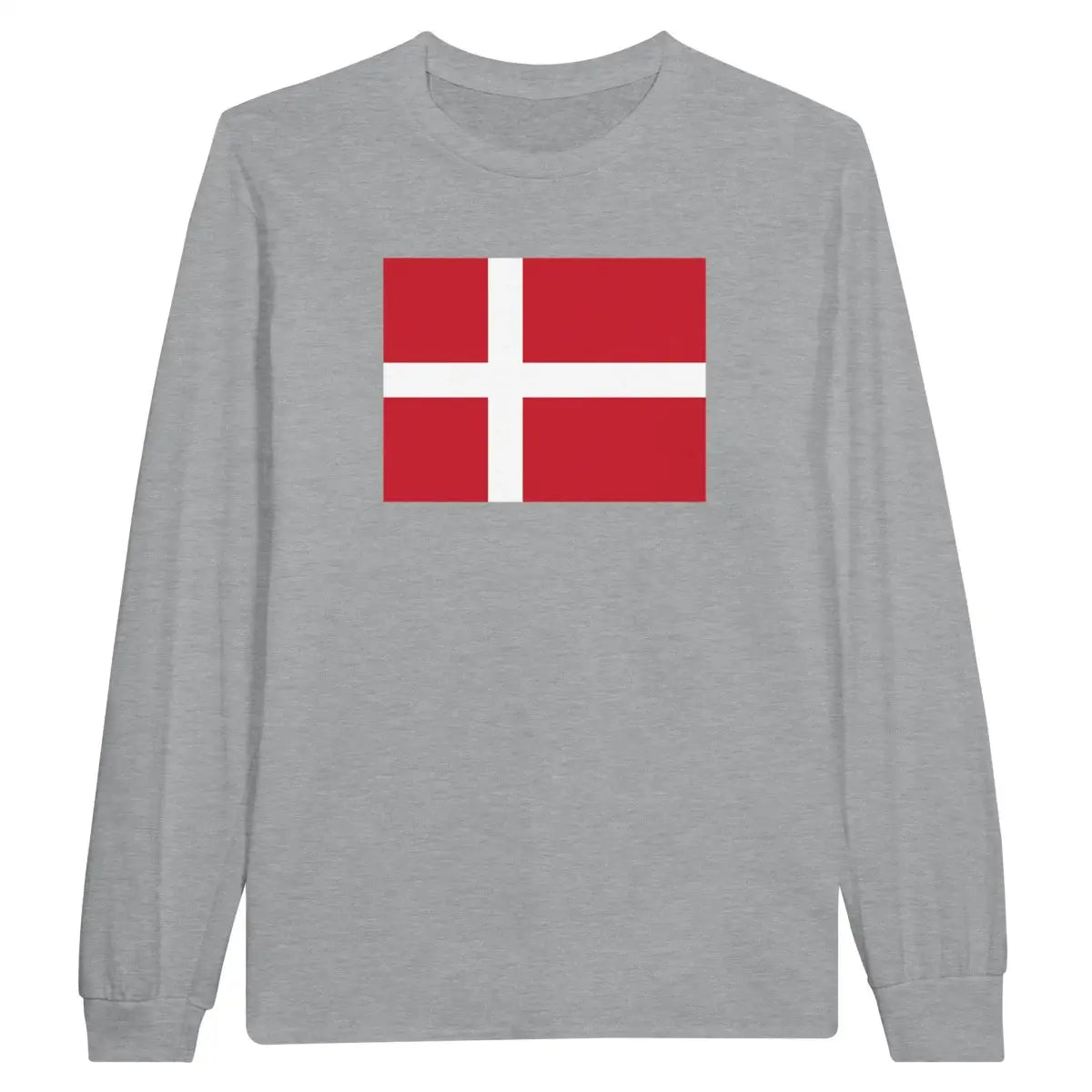 T-shirt à manches longues Drapeau du Danemark - Pixelforma 