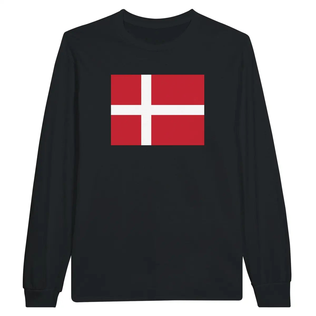 T-shirt à manches longues Drapeau du Danemark - Pixelforma 