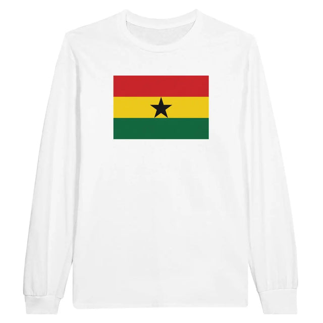 T-shirt à manches longues Drapeau du Ghana - Pixelforma 