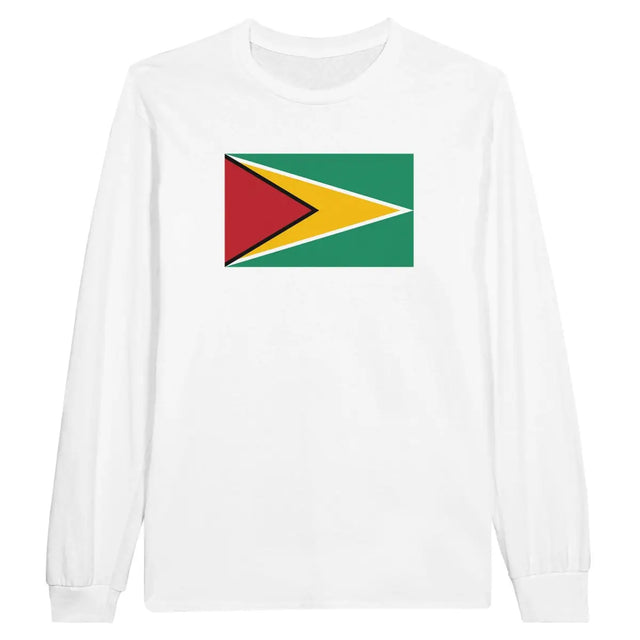 T-shirt à manches longues Drapeau du Guyana - Pixelforma 