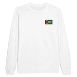 T-shirt à manches longues Drapeau du Guyana en broderie - Pixelforma 