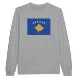 T-shirt à manches longues Drapeau du Kosovo - Pixelforma 