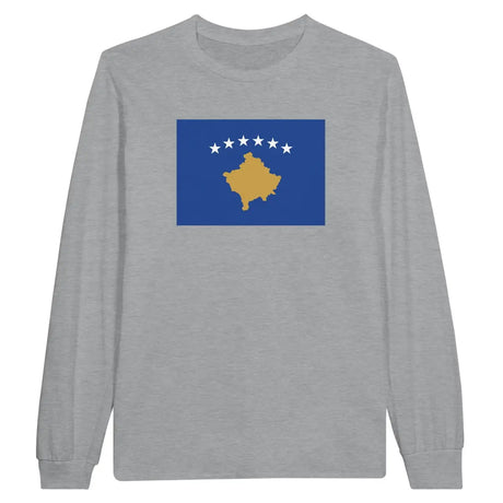 T-shirt à manches longues Drapeau du Kosovo - Pixelforma 