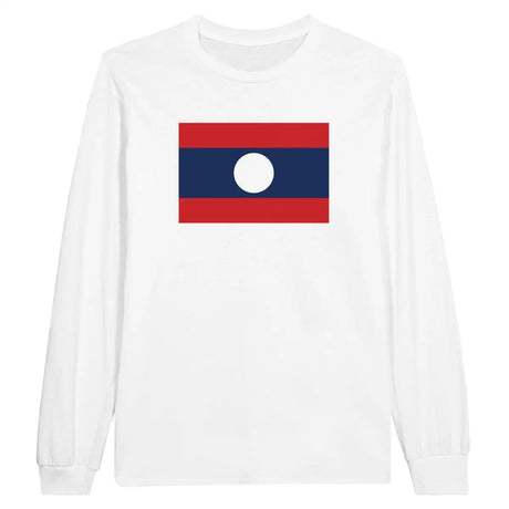 T-shirt à manches longues Drapeau du Laos - Pixelforma 