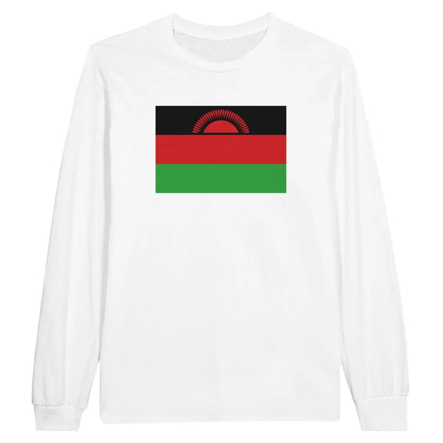 T-shirt à manches longues Drapeau du Malawi - Pixelforma 