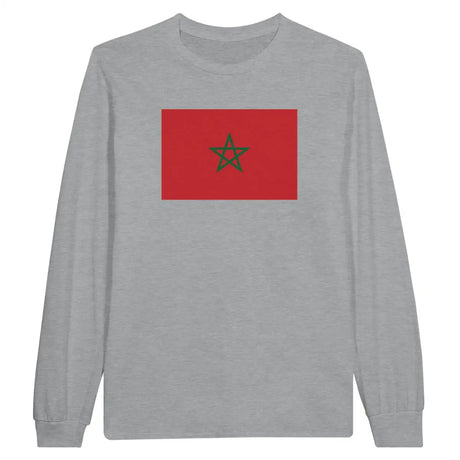 T-shirt à manches longues Drapeau du Maroc - Pixelforma 