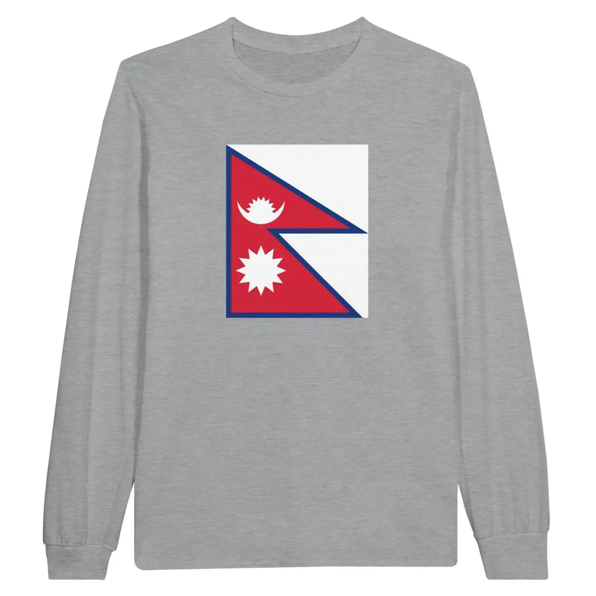 T-shirt à manches longues Drapeau du Népal - Pixelforma 