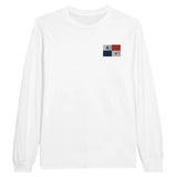 T-shirt à manches longues Drapeau du Panama en broderie - Pixelforma 