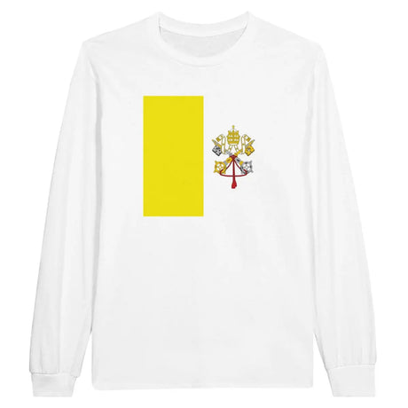 T-shirt à manches longues Drapeau du Vatican - Pixelforma 