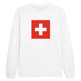 T-shirt à manches longues Drapeau et armoiries de la Suisse - Pixelforma 