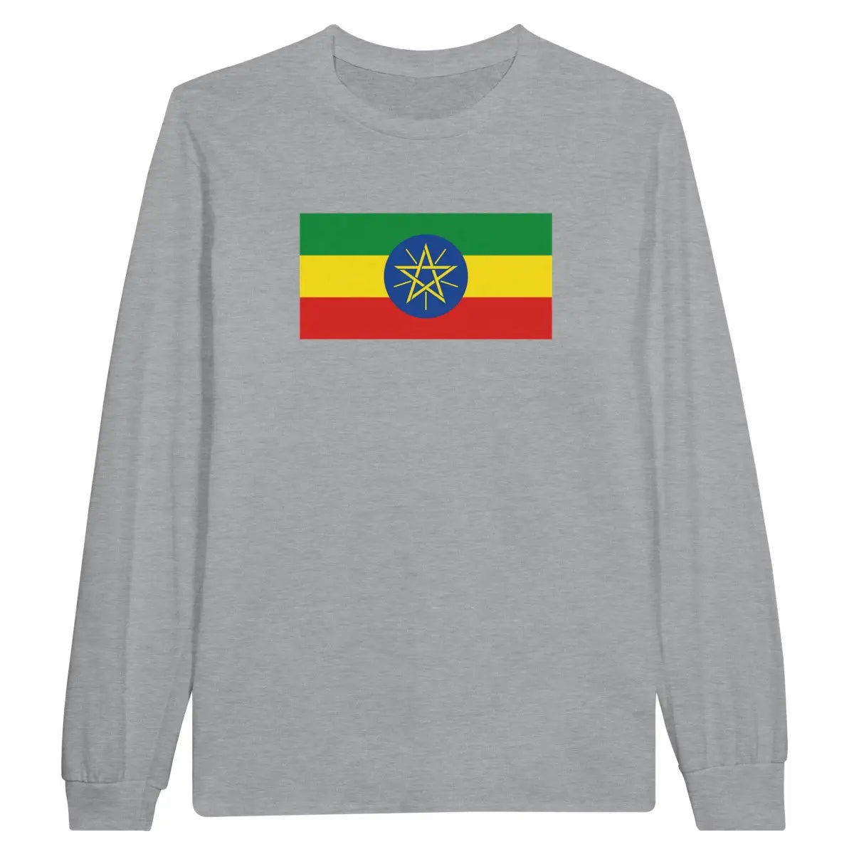 T-shirt à manches longues drapeau éthiopie - pixelforma