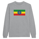T-shirt à manches longues drapeau éthiopie - pixelforma