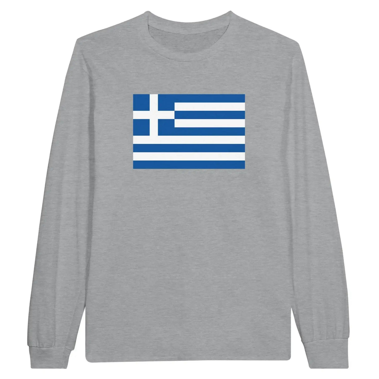 T-shirt à manches longues drapeau grèce - pixelforma