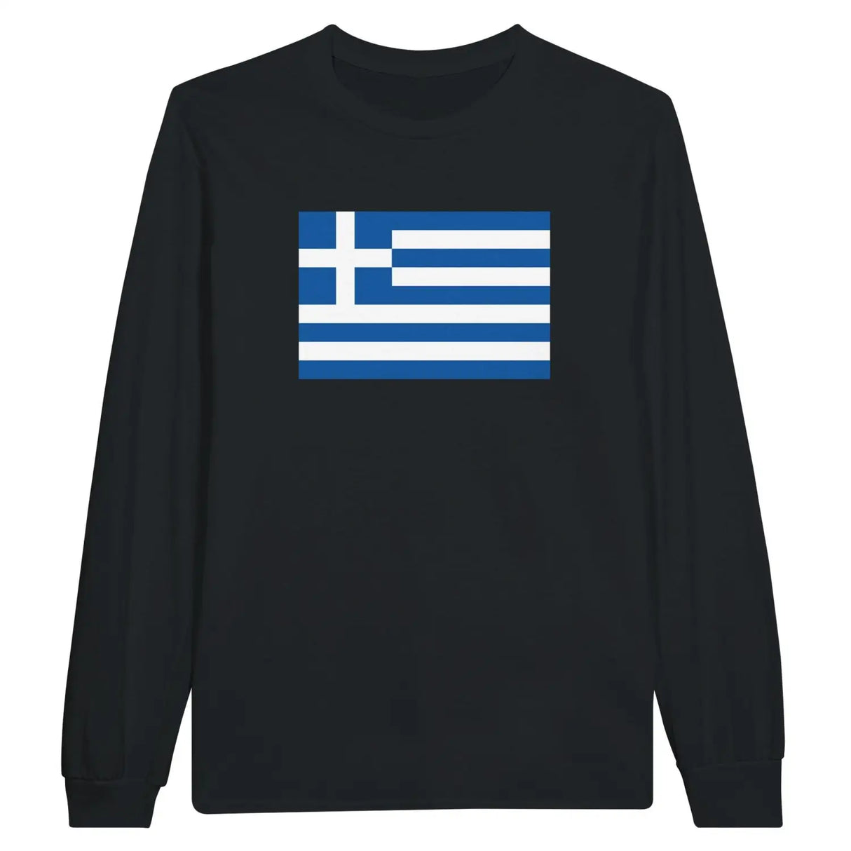 T-shirt à manches longues drapeau grèce - pixelforma
