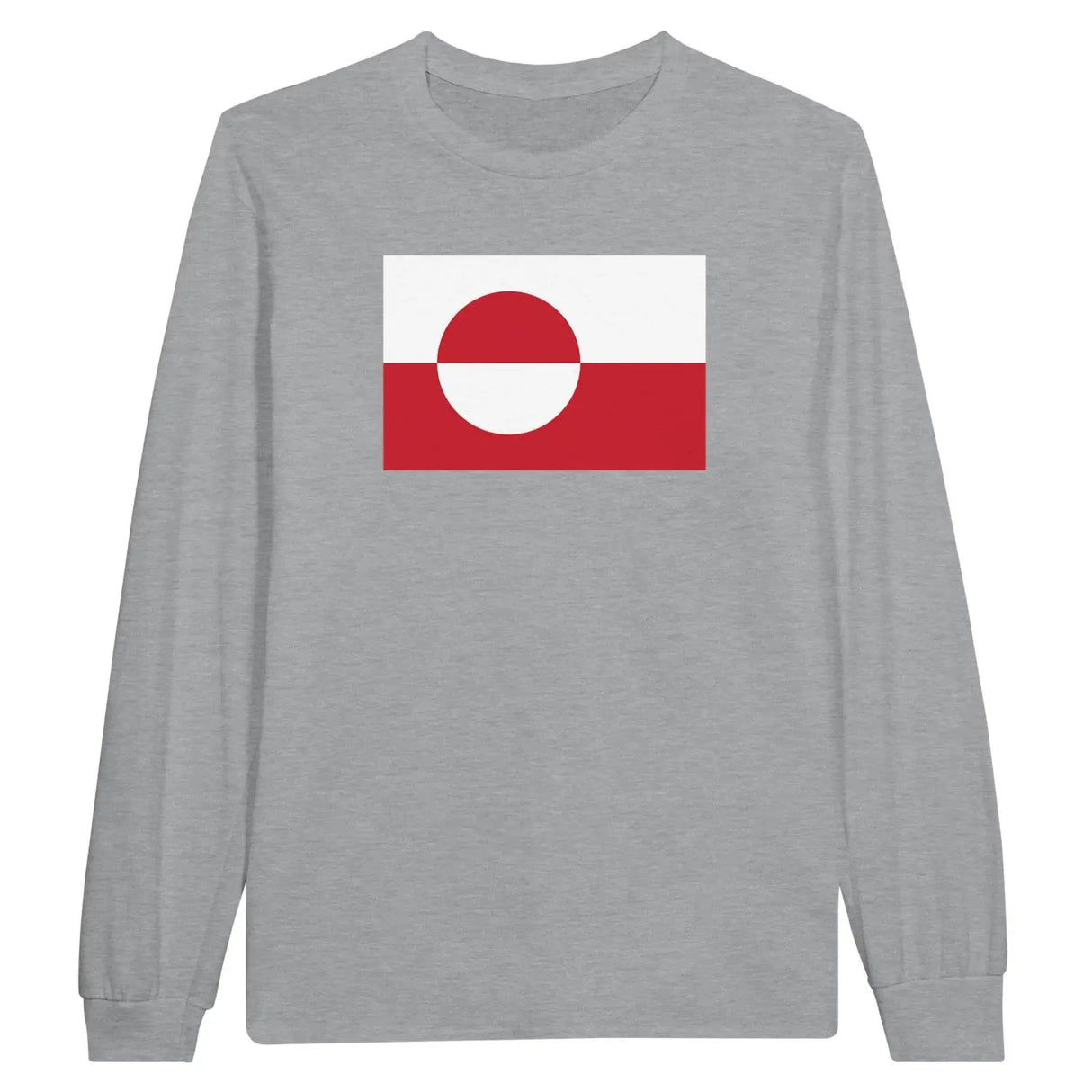 T-shirt à manches longues drapeau groenland - pixelforma